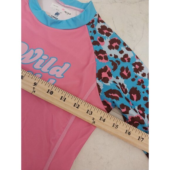 New Juice Box Girl's Rash Guard Swim Tee Sz L 10/12 - Picture 7 of 7